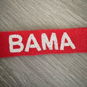 Red Beaded BAMA Purse strap